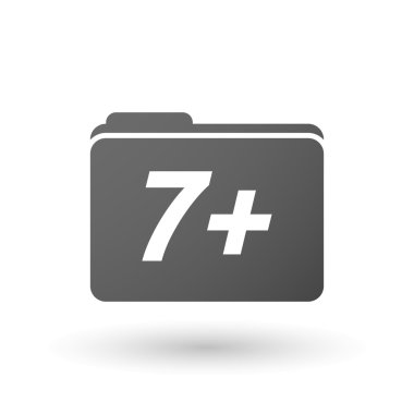 7 metinle izole klasör simgesi+