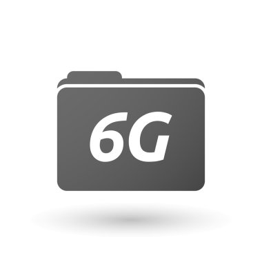 6g metinle izole klasör simgesi