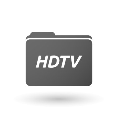İzole klasör simgesini metin Hdtv ile