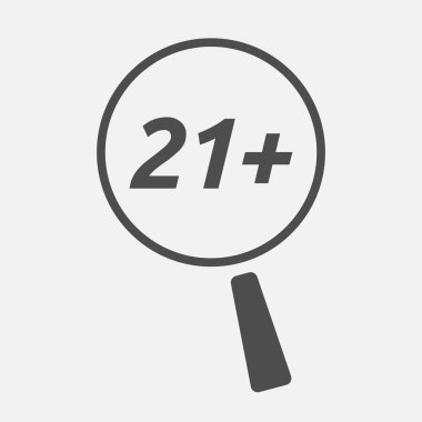 Metin 21 odaklanarak izole büyüteç simgesini+