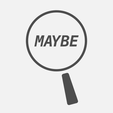 Metin belki odaklanarak izole büyüteç simgesini