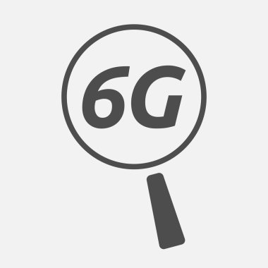 Metin 6 g odaklanarak izole büyüteç simgesini