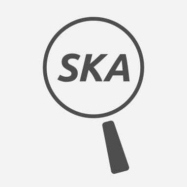 Metin Ska odaklanarak izole büyüteç simgesini