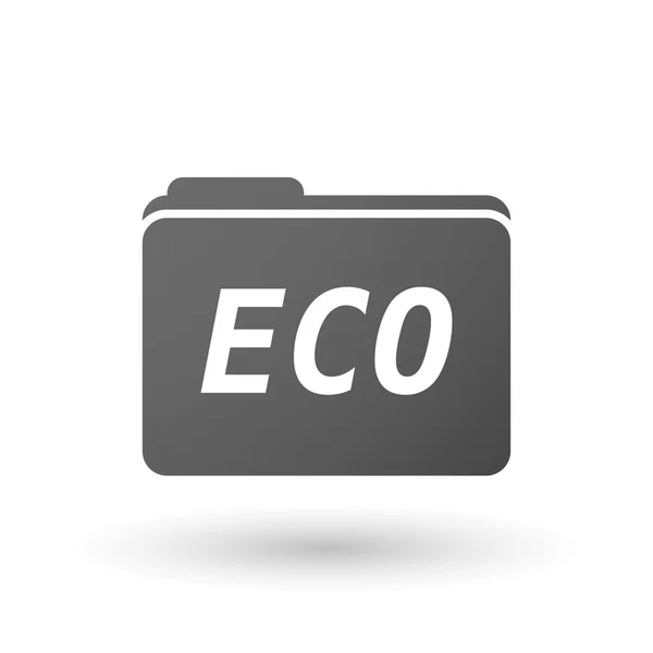 Isolerade broschyren ikonen med texten Eco — Stock vektor