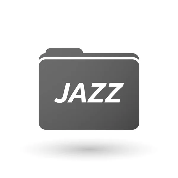 Ikona izolované složky s textem Jazz — Stockový vektor