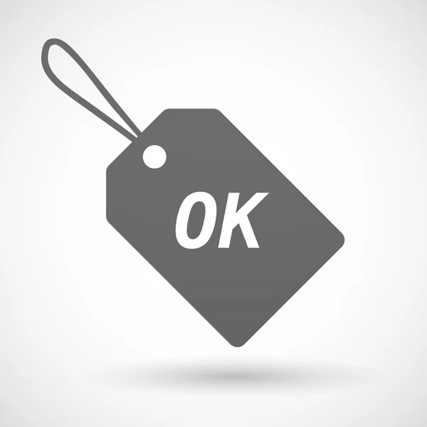 Isolée icône de l'étiquette du produit avec le texte OK — Image vectorielle
