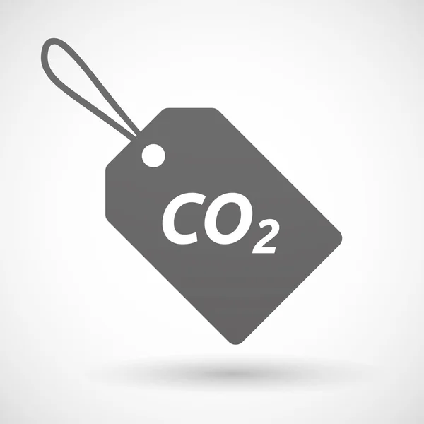 Ícone de etiqueta de produto isolado com o texto CO2 — Vetor de Stock