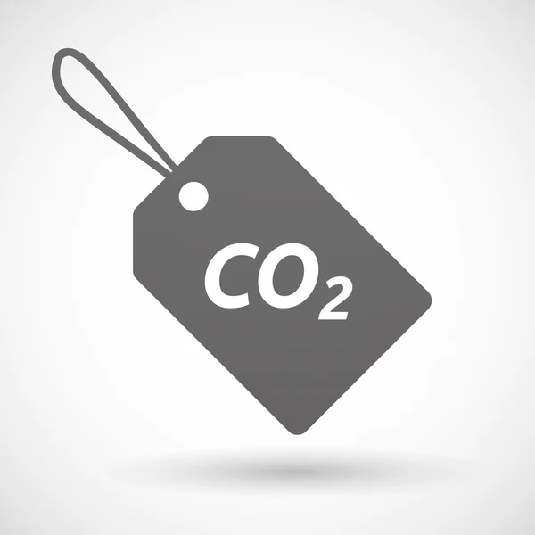 孤立的产品标签图标上有文字 Co2 — 图库矢量图片