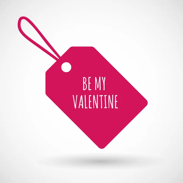 Geïsoleerde product label icoon met de tekst Be My Valentine — Stockvector