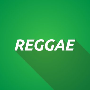 Uzun gölge illüstrasyon Reggae metnin