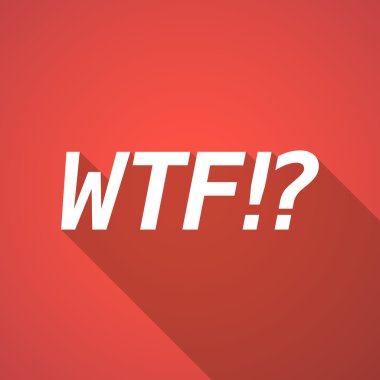 Wtf metnin uzun gölge illüstrasyon!?