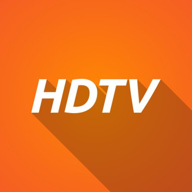 Uzun gölge illüstrasyon Hdtv metnin