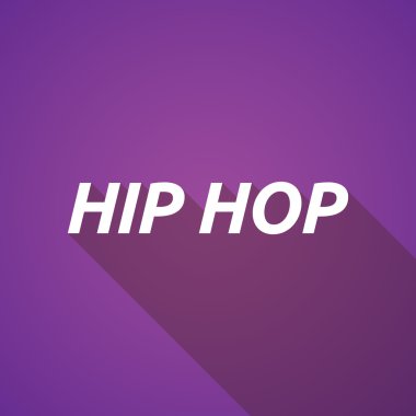 Hip Hop metnin uzun gölge illüstrasyon