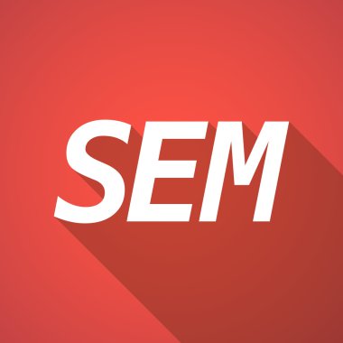 Sem metnin uzun gölge illüstrasyon