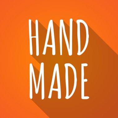 El yapımı metnin uzun gölge illüstrasyon