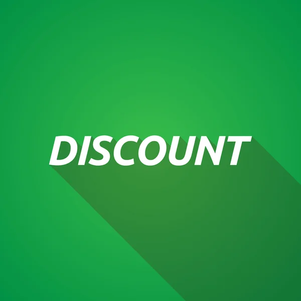 Длинная теневая иллюстрация текста DISCOUNT — стоковый вектор