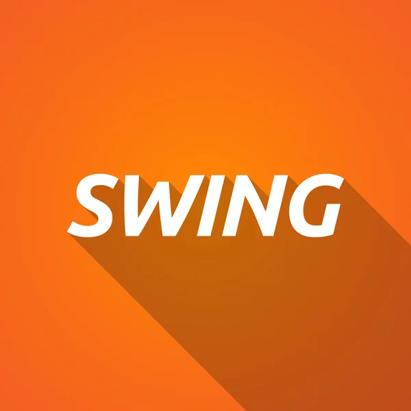 Μεγάλη σκιά εικονογράφηση του κειμένου Swing — Διανυσματικό Αρχείο