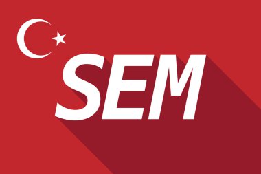 Uzun metin Sem ile gölge Türkiye bayrak