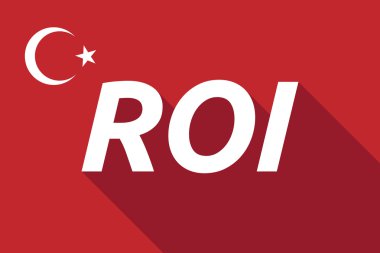 Uzun gölge Türkiye bayrağı ile yatırım kısaltma dönüşü