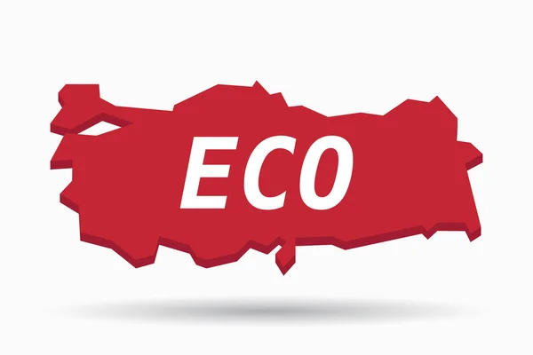 Isolierte Truthahnkarte mit dem Text eco — Stockvektor