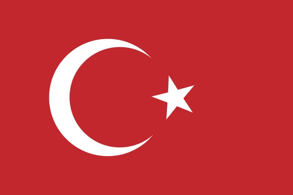 Lange schaduw Turkije vlag — Stockvector