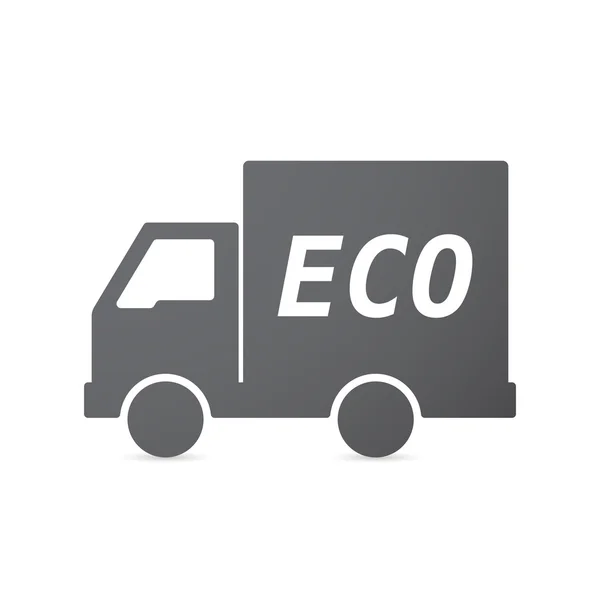 Geïsoleerde vrachtwagen icoon met de tekst Eco — Stockvector