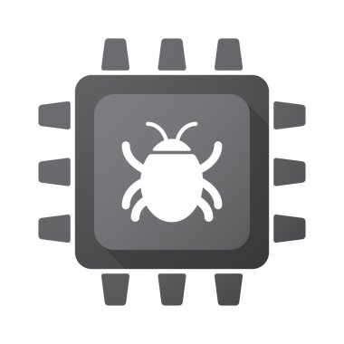 Bir hata ile izole Cpu çip simgesi