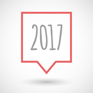 İzole satırı sanat araç ipucu simgesi 2017 yıl sayı simgesi olan