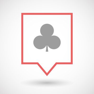 Club poker oynamaya ca ile izole satırı sanat araç ipucu simgesi