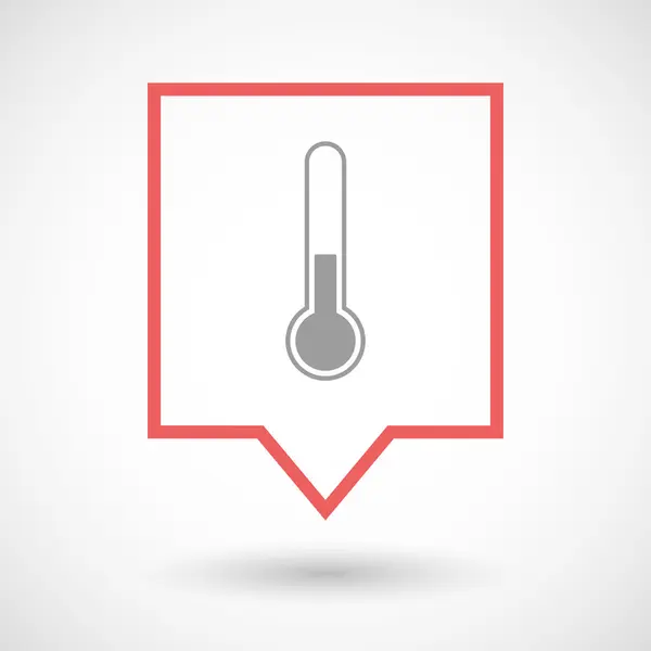 Symbolleiste mit einem Thermometer-Symbol — Stockvektor