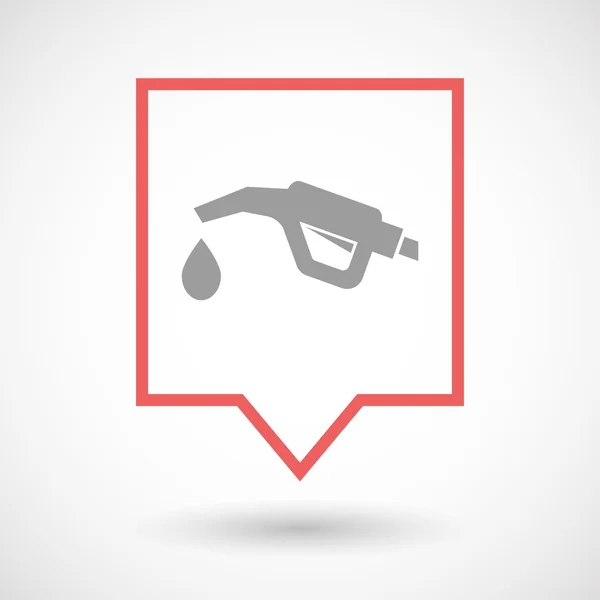Isolé icône d'infobulle d'art de ligne avec une icône de tuyau de gaz — Image vectorielle