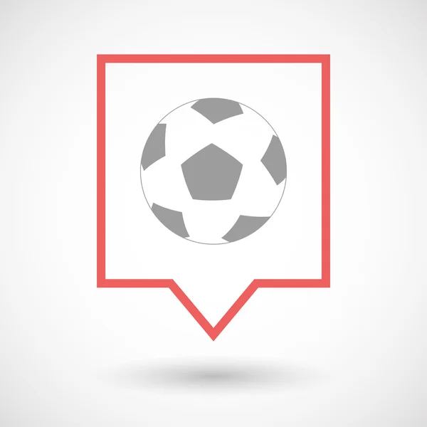 サッカー ボールと分離線アート ツールチップ アイコン — ストックベクタ