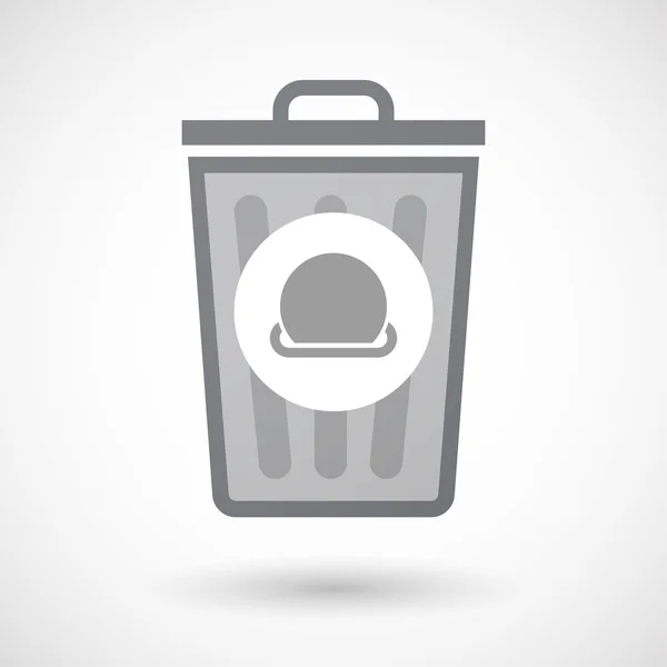 Vereinzelte Mülleimer-Ikone mit einer Münze in einer Spardose — Stockvektor