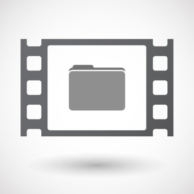 Bir klasör ile izole 35mm film karesi 