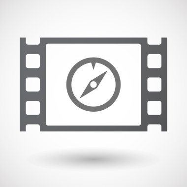 Bir pusula ile izole 35mm film karesi