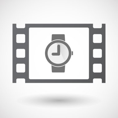 İzole 35mm film karesi ile kol saati