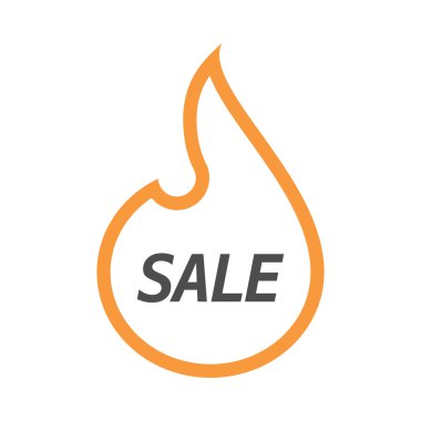 İzole hat sanat alev Satılık metinle