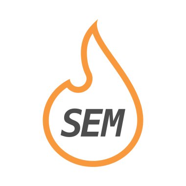 İzole hat sanat alev Sem metinle