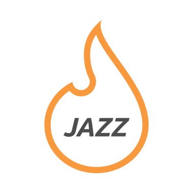 Caz metin izole satır sanat alevle