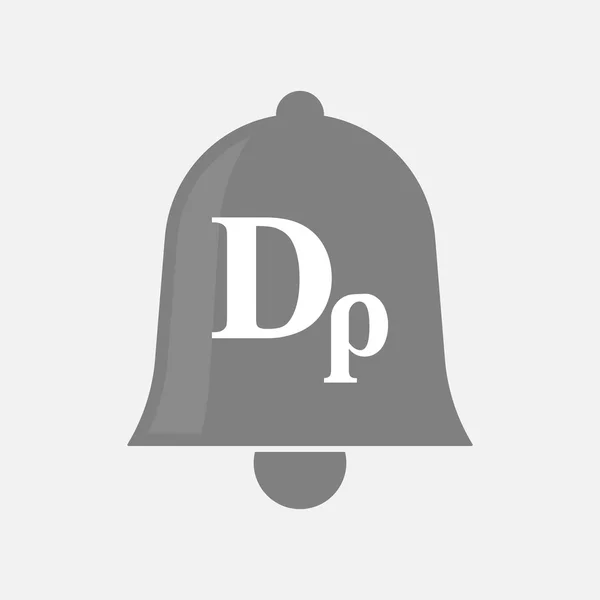 Icona campana isolata con un segno di valuta dracma — Vettoriale Stock
