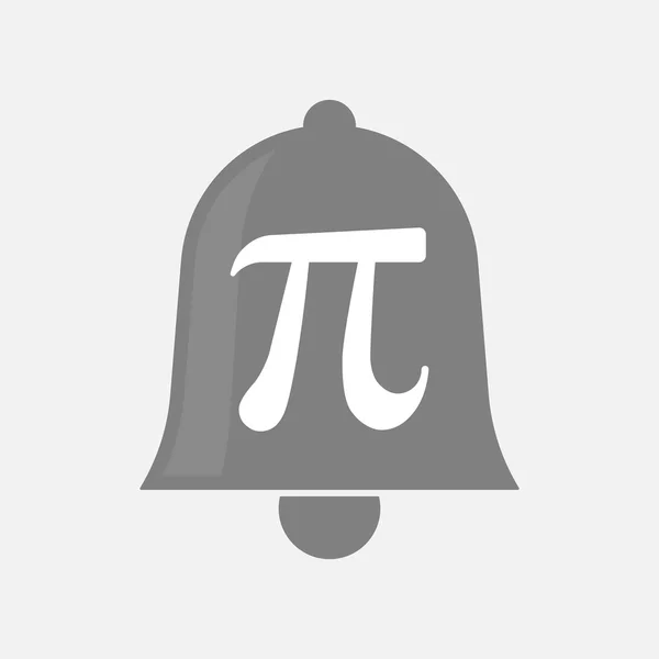 Απομονωμένη κουδούνι εικονίδιο με το σύμβολο του αριθμού pi — Διανυσματικό Αρχείο