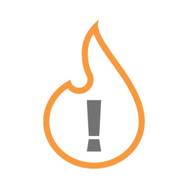 İzole satırı sanat alev simgesi hayranlık işareti