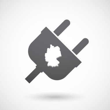 Almanya Haritası ile izole erkek fiş