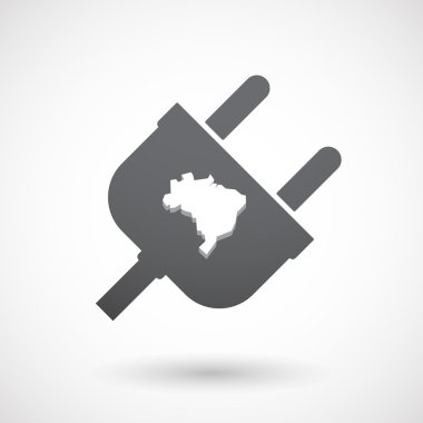 Brezilya Haritası ile izole erkek fiş