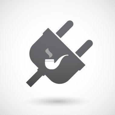 Bir sigara boru ile izole erkek fiş