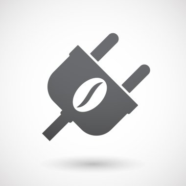 Kahve çekirdeği ile izole erkek fiş