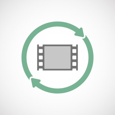 İzole yeniden simgesi ile bir film photogram