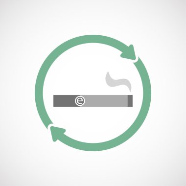 Elektronik sigara ile izole yeniden simgesi