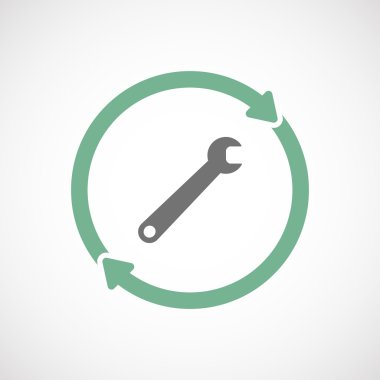 Bir anahtar simgesiyle izole yeniden