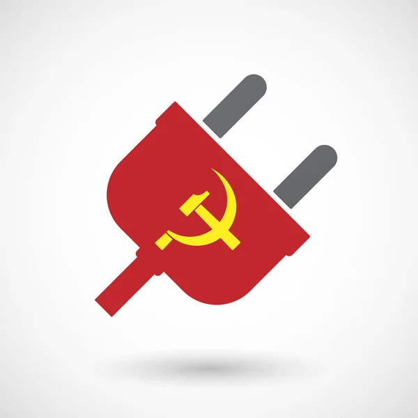 Isolierter Stecker mit kommunistischem Symbol — Stockvektor